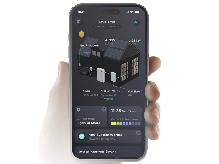 sigenstor thuisbatterij app