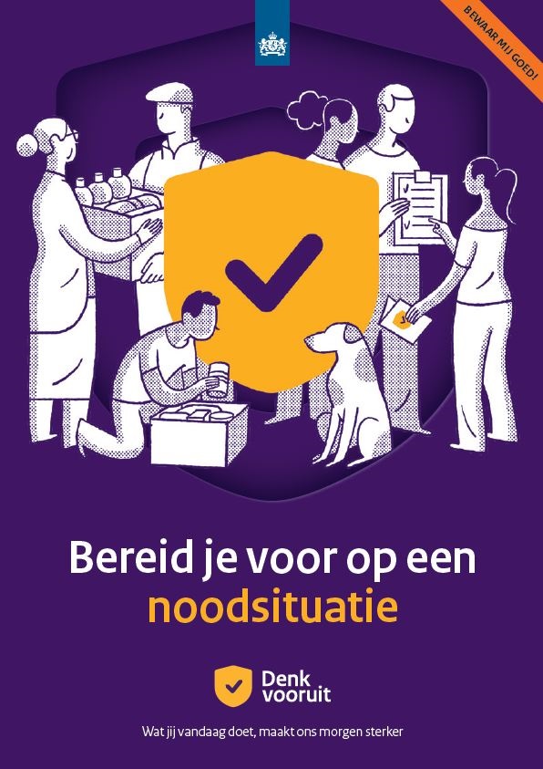 Denk Vooruit-boekje van de overheid over noodsituaties